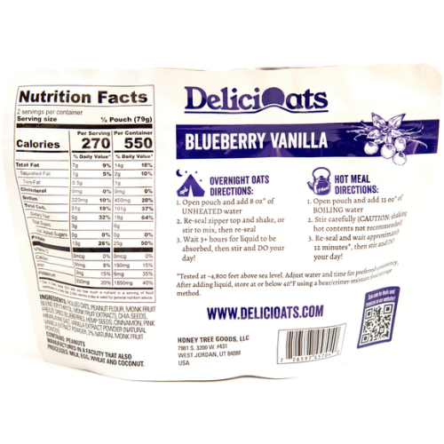 Blueberry Vanilla Overnight Oats by DeliciOats™