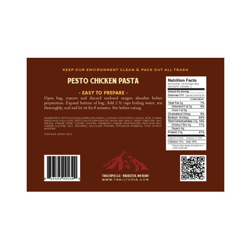 Pesto Chicken Pasta by Trailtopia