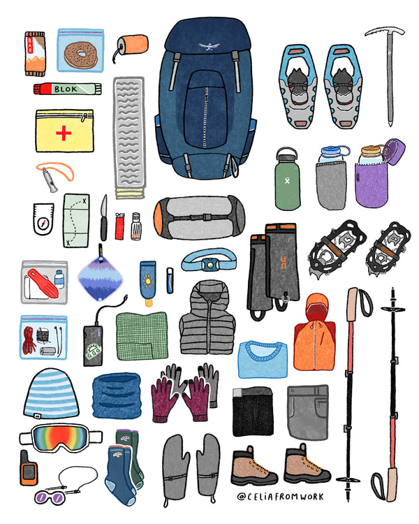 Winter Hiking Gear Checklist by Celia Binder
