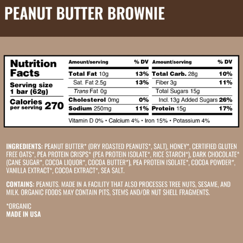 Peanut Butter Brownie Protein Bars by Kate's Real Food