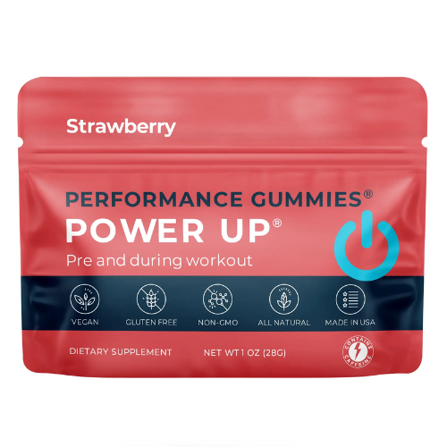 Power Up Strawberry Pre-Workout Gummies & Energy Supplements by Seattle Gummy Company
