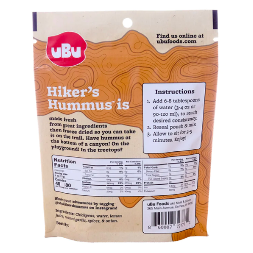 Roasted Garlic Hiker's Hummus by uBu Foods