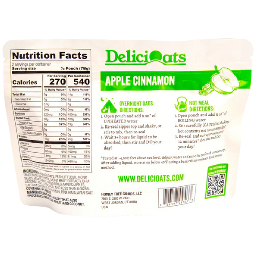 Apple Cinnamon Overnight Oats by DeliciOats™