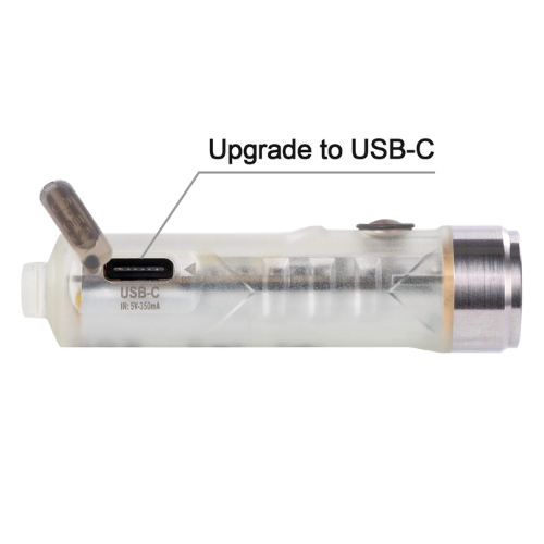 Aurora A5 (G4) USB C Keychain Flashlight by RovyVon