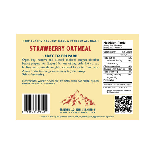 Oatmeal (multiple flavors) by Trailtopia
