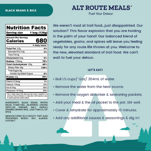 Black Beans & Rice by Alt Route Meals