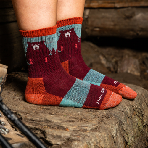 Women's Bear Town Micro Crew Lightweight Hiking Sock by Darn Tough