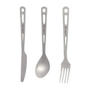 Titanium 3 Piece Cutlery Set (Knife, Fork and Spoon) by SilverAnt