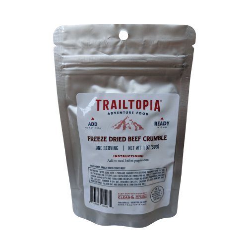 Freeze Dried Beef Crumble Side Pack by Trailtopia